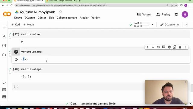 5 - Numpy Size,shape,ndim,dtype смотреть онлайн