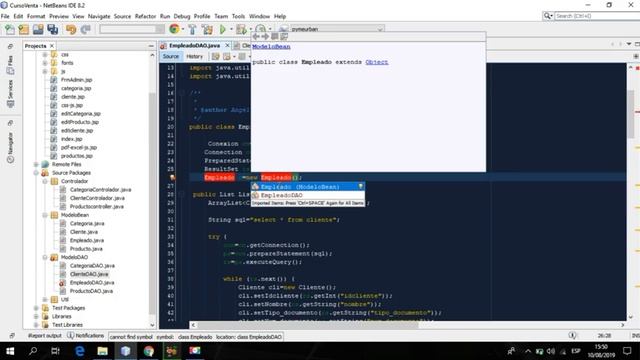 25 Empleado DAO (sistema de ventas, java jsp, Servlet,mysql,POO) смотреть онлайн