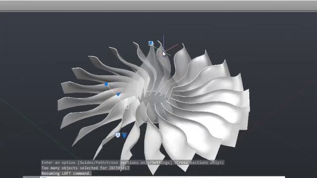 3D modelling Jet Engine with Propeller in AutoCAD смотреть онлайн