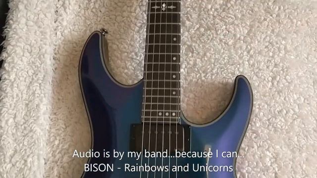 Schecter Hellraiser Hybrid C1 - Comparison of trans black burst and ultraviolet paint finishes смотреть онлайн