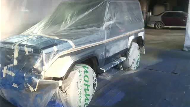 Рабочие моменты . Полимочевина. Защита Крузак70