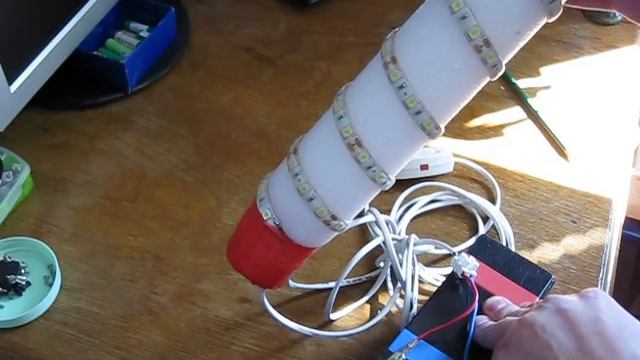 Переносной светодиодный светильник. Своими руками. смотреть онлайн