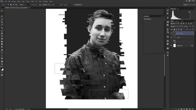 Эффект Глитч в Фотошоп смотреть онлайн