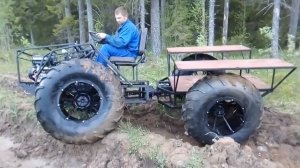 Самодельный вездеход Нафаня - 3 м. Первый выезд.