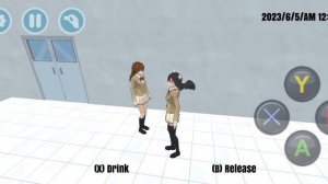 Pink foxis normal day at school II high school simulator 2018