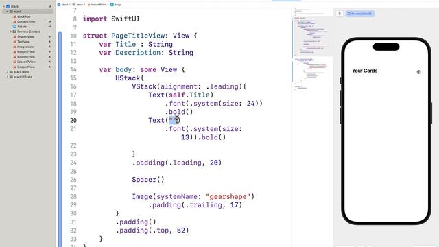 Урок 9 - Начинаем верстать приложение в SwiftUI ч2 смотреть онлайн