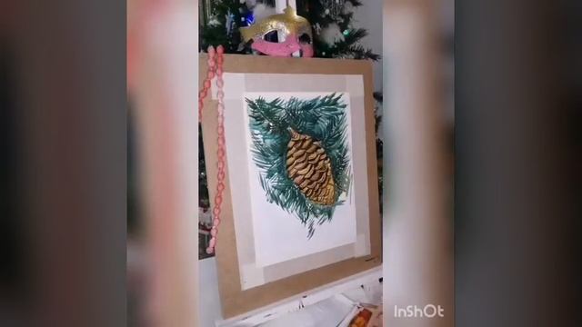 Как нарисовать шишку. смотреть онлайн