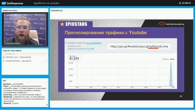 Вебинар «Как заработать на youtube» смотреть онлайн