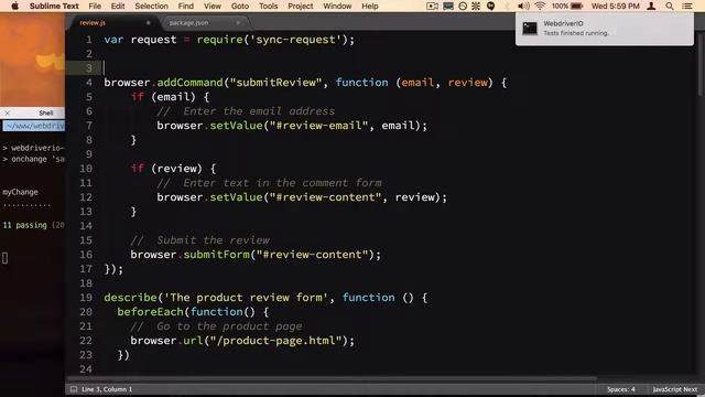 Demo: Continuous local WebdriverIO testing with 'onchange' and 'node-notifier' смотреть онлайн