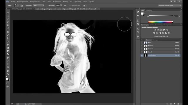 Фотошоп для начинающих Сложное выделение волос в фотошопе смотреть онлайн