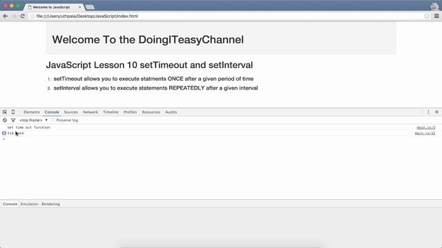 JavaScript Lesson 10 setTimeout, setInterval & clearInterval смотреть онлайн