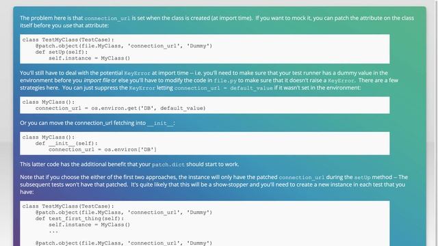 Python mock os.environ used inside a class смотреть онлайн