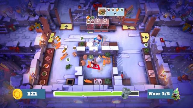 Overcooked! All You Can Eat - Winter Wonderland - Horde 1-4.