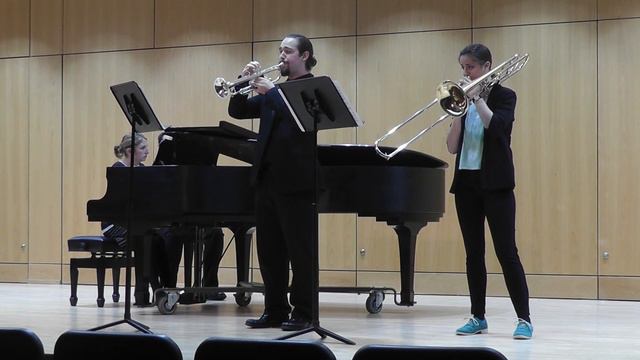 Ben Sawyer and Val Evans, Trumpet/Trombone duet - "A Song for Japan" смотреть онлайн