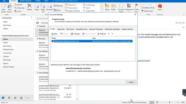 Outlook 2013/2016 - Configure Cached Mode смотреть онлайн