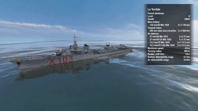 World Of Warships: Французский эсминец «Le Terrible»
