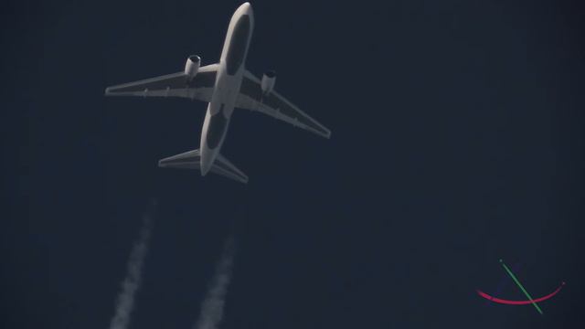 Contrail Spotting a Boeing 767-200 at 39000FT ! смотреть онлайн
