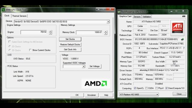 Radeon HD 5450 Overclocking