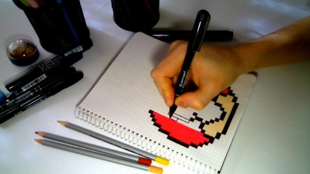 ЗЛАЯ КРАСНАЯ ПТИЧКА / Рисуем по клеточкам птичку поэтапно | РИСУЕМ БЫСТРО смотреть онлайн