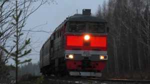 2ТЭ116К-1113 секция А с пригородным поездом Чусовская - Кузино