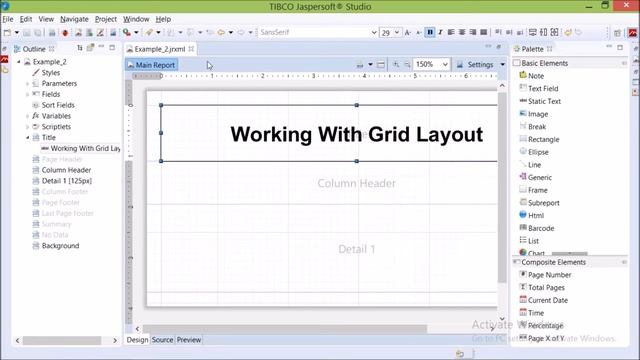 Working With Grid Layout in Jaspersoft Studio | Jaspersoft Studio Tutorial смотреть онлайн