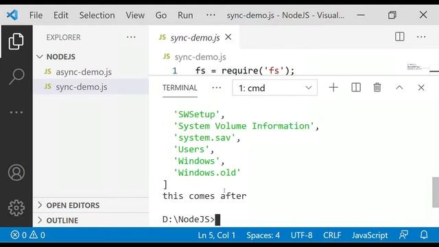 Learning NodeJS #2 Sync & Async task смотреть онлайн