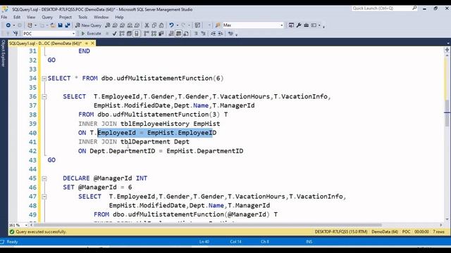 75.Understand about Multi statement and Inline Table Valued Functions in SQL Server || Telugu смотреть онлайн