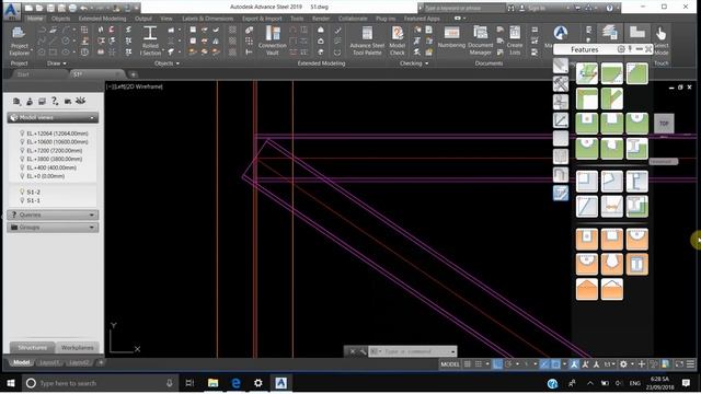 ADVANCE STEEL 2019 TUTORIAL/14/ SET A BEAM CLEARANCE-DW смотреть онлайн