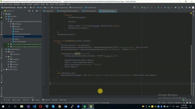 Simple Dictionary App - How to handle Exception Handling And UI Clean Up Implemented смотреть онлайн
