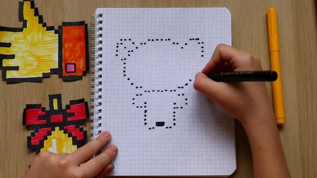 М Мишка РИСУНКИ ПО КЛЕТОЧКАМ _ PIXEL ART смотреть онлайн
