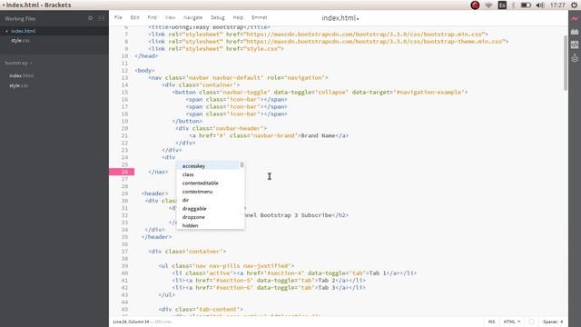 Bootstrap 3 Lesson - 6 Navigation Navbar Component смотреть онлайн