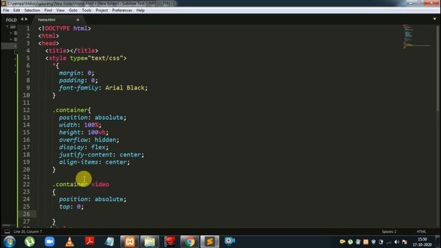 How To Add Video Inside Text | mix-blend-mode Effect | Pure HTML And CSS | Sublime Text. смотреть онлайн