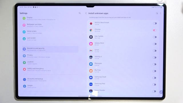 How to Enable Unknown Sources on SAMSUNG Galaxy Tab S8 Ultra - Install External Apps смотреть онлайн