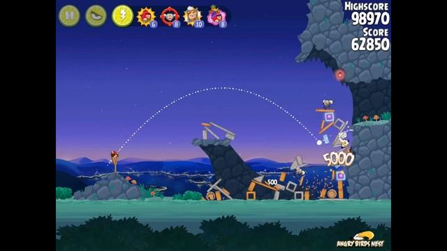 Angry Birds Rio Level 15 Rocket Rumble Walkthrough 3 Star смотреть онлайн