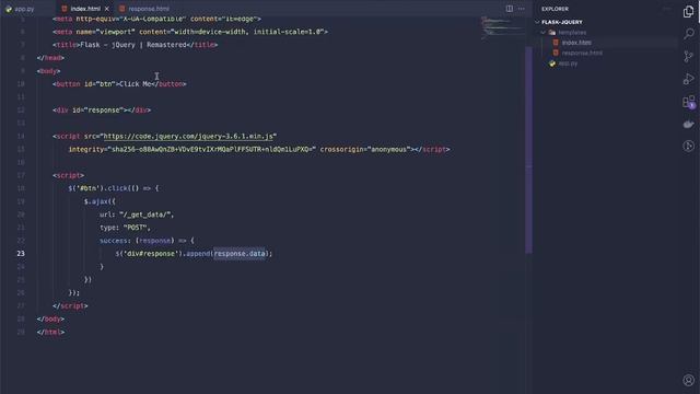 jQuery Ajax with Python/Flask | Remastered смотреть онлайн