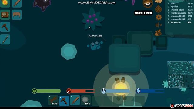 Пробую делать квест на синий гем в Starve.io/Клон Minecraft смотреть онлайн