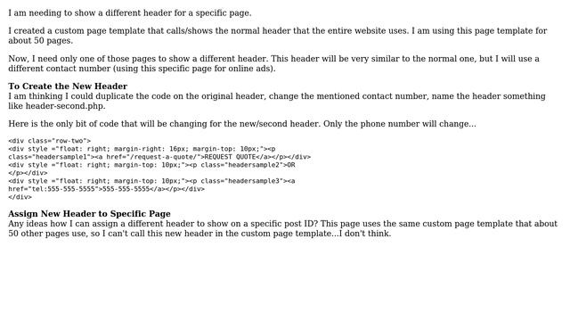 Wordpress: Show Different Header on a Specific Post ID смотреть онлайн