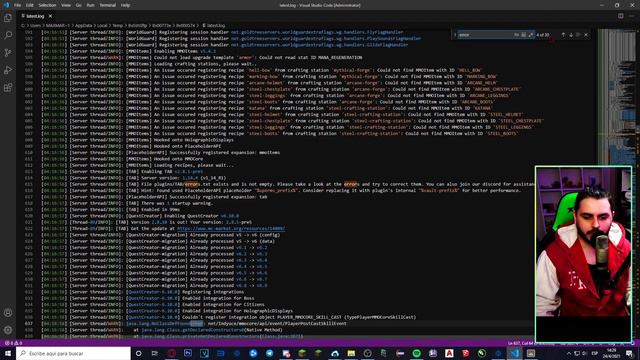 CLASES PARA DEVELOPERS DE MINECRAFT - COMO REVISAR LOS LOGS смотреть онлайн