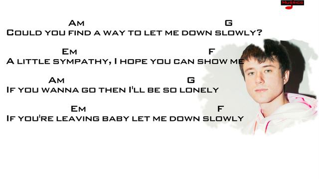 Let me down slowly! by Alec Benjamin with chords and Lyrics смотреть онлайн