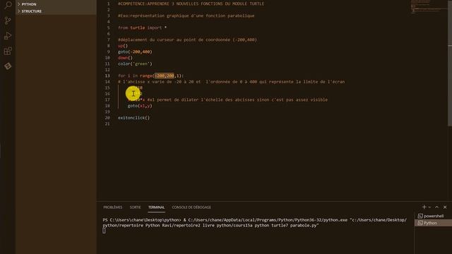 python instruction up() down() et goto() du module turtle смотреть онлайн