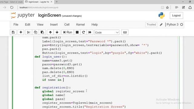 3 User Registration in python | 2020 | how to make a login and registration screen using tkinter смотреть онлайн