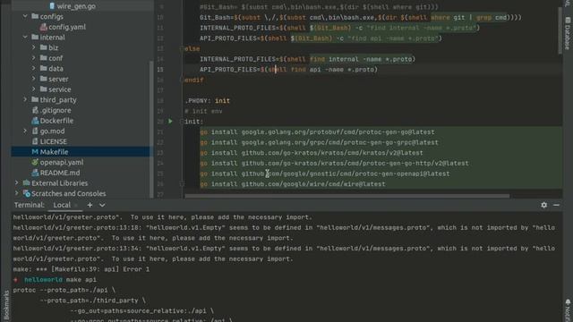 Работа с Proto-файлами