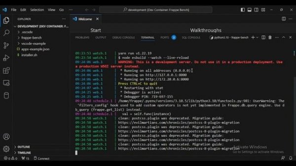 Frappe ERPNext Website Start and login | Docker | Windows