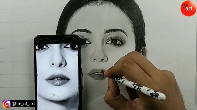 Rakul Preet Drawing | Indian actress pencil sketch | Timelapse video | Lite Art смотреть онлайн