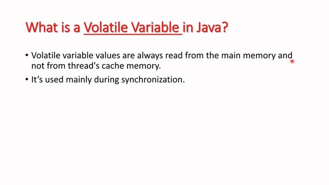 What is a Volatile Variable in Java? смотреть онлайн