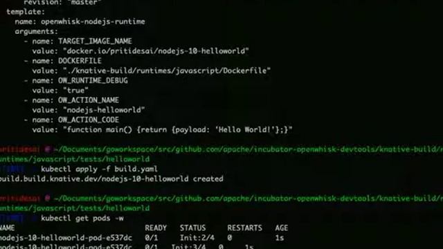 OpenWhisk NodeJS Hello World on Knative смотреть онлайн