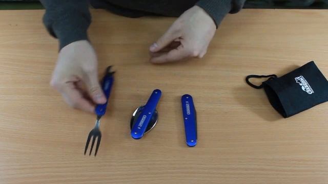 Складные приборы СЛЕДОПЫТ в чехле (ложка, вилка, нож) смотреть онлайн