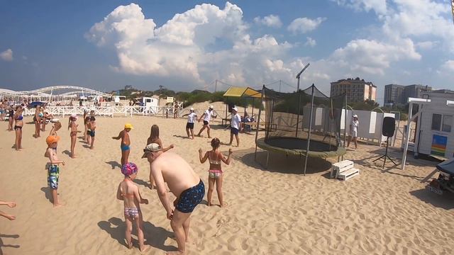 #Анапа #Джемете. Утро на пляже Родник. Зарядка для всех. смотреть онлайн