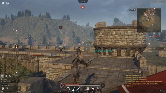Conqueror's Blade 战意 - European X Test First Battle Castle Attack PVP 15 vs 15 Short Bow Gameplay смотреть онлайн