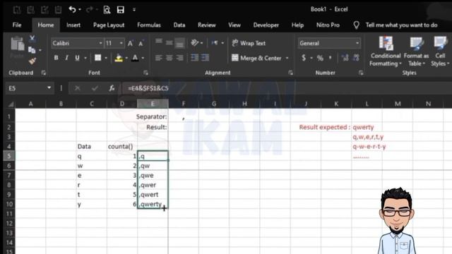 MEMBUAT RUMUS COLUMNS TO TEXT DI EXCEL/SPREADSHEETS смотреть онлайн